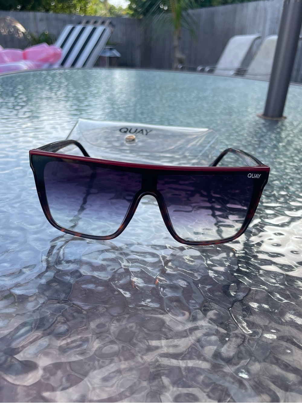 Quay Nightfall Red Top Tortoise Shell Sunglasses - Picture 5 of 15